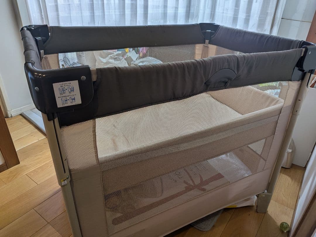 美品】Aprica アップリカ ベビーベッド ココネル ココア - メルカリ