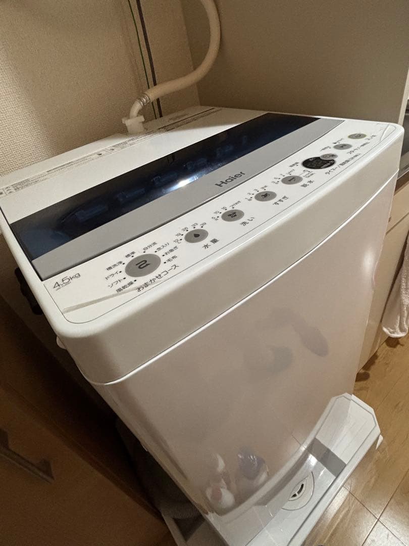 ［フラワー］ Haier 4.5kg 縦型洗濯機 本体 2020年製