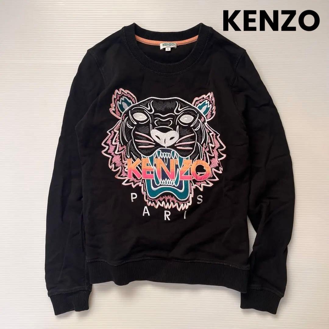 k*様 KENZO ケンゾー スウェット トレーナー トップス S ブラック 刺 KENZO - ケンゾー KENZO スウェット トレーナー コットン ロゴ 刺繍