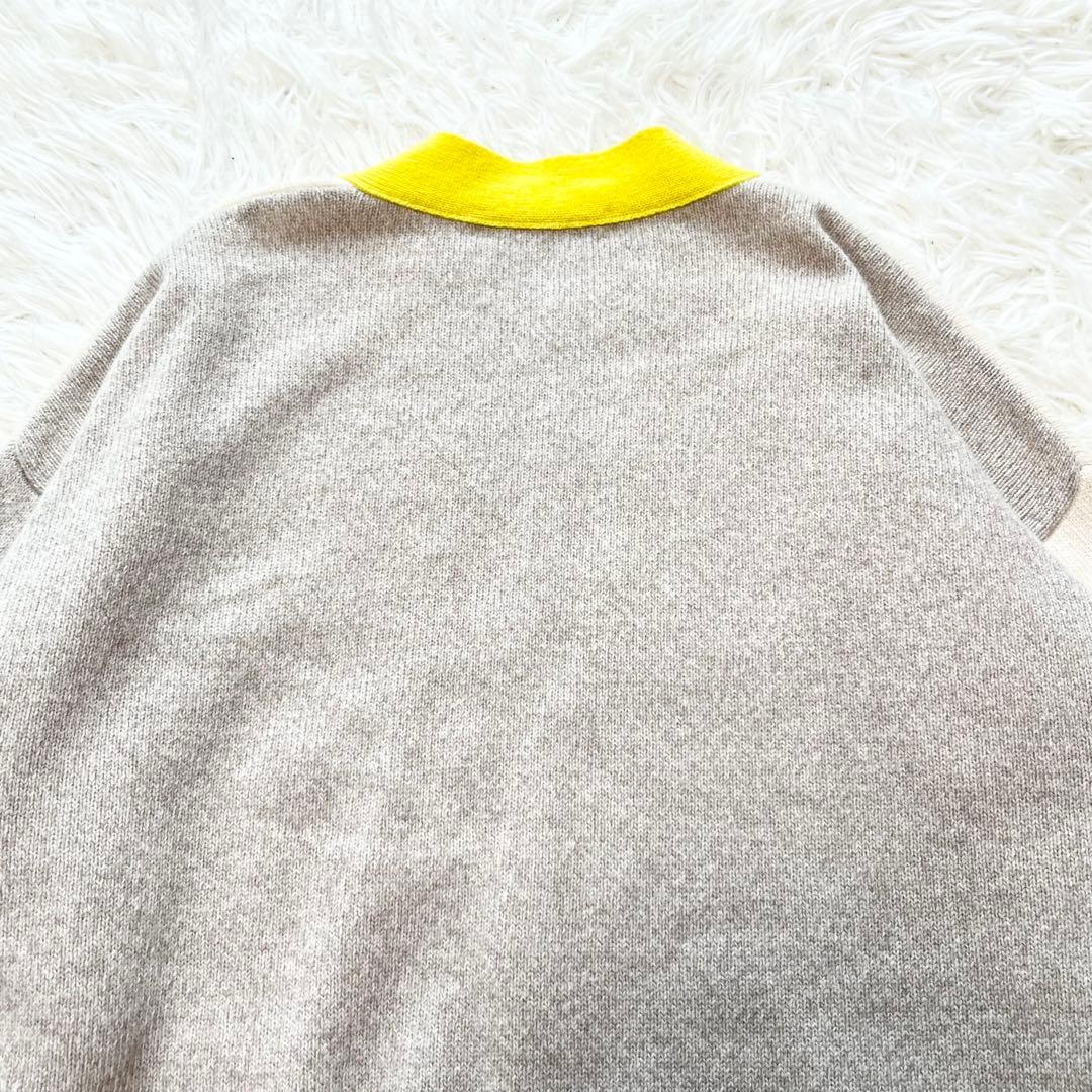 24SS✨️マカフィー ラム9G Vネックカーディガン イエロー - メルカリ