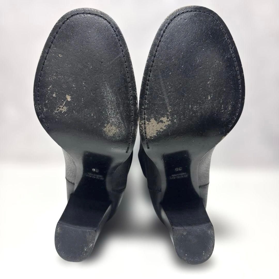 グッチ インターロッキング ロングブーツ 【36】チャンキーヒール