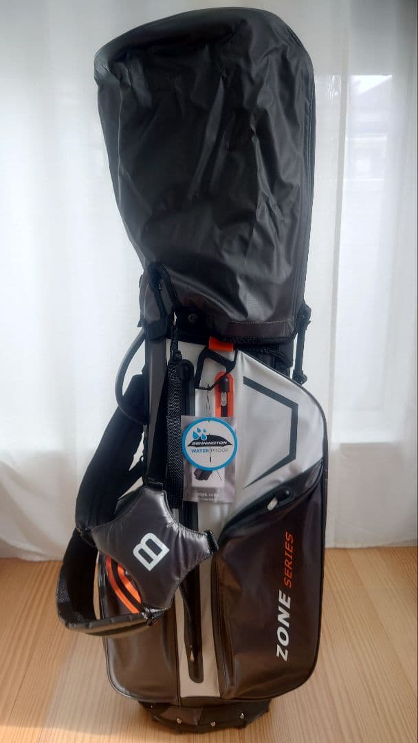 BENNINGTON ZONE ゴルフ・キャディバッグ グレー/オレンジ14分割