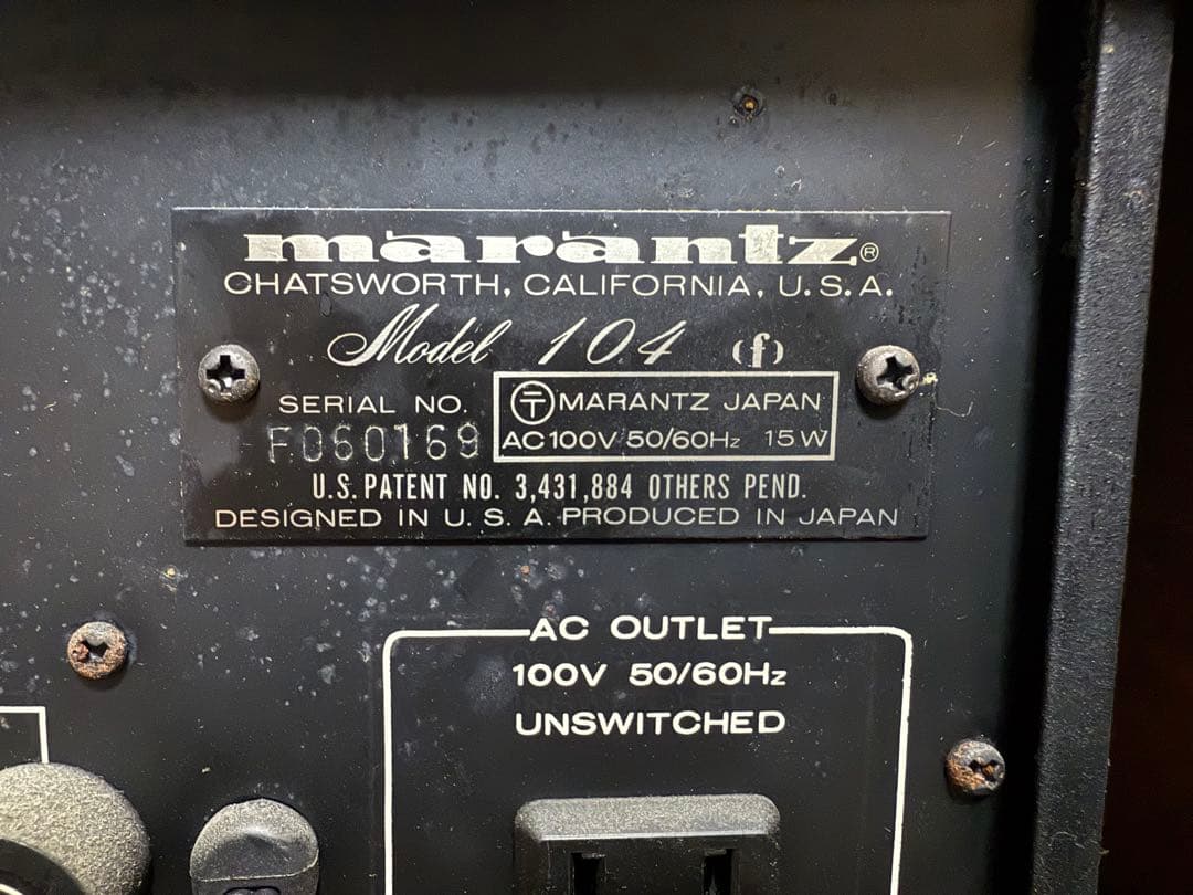 チューナー Marantz マランツ Model 104 ウッドケース付 - メルカリ
