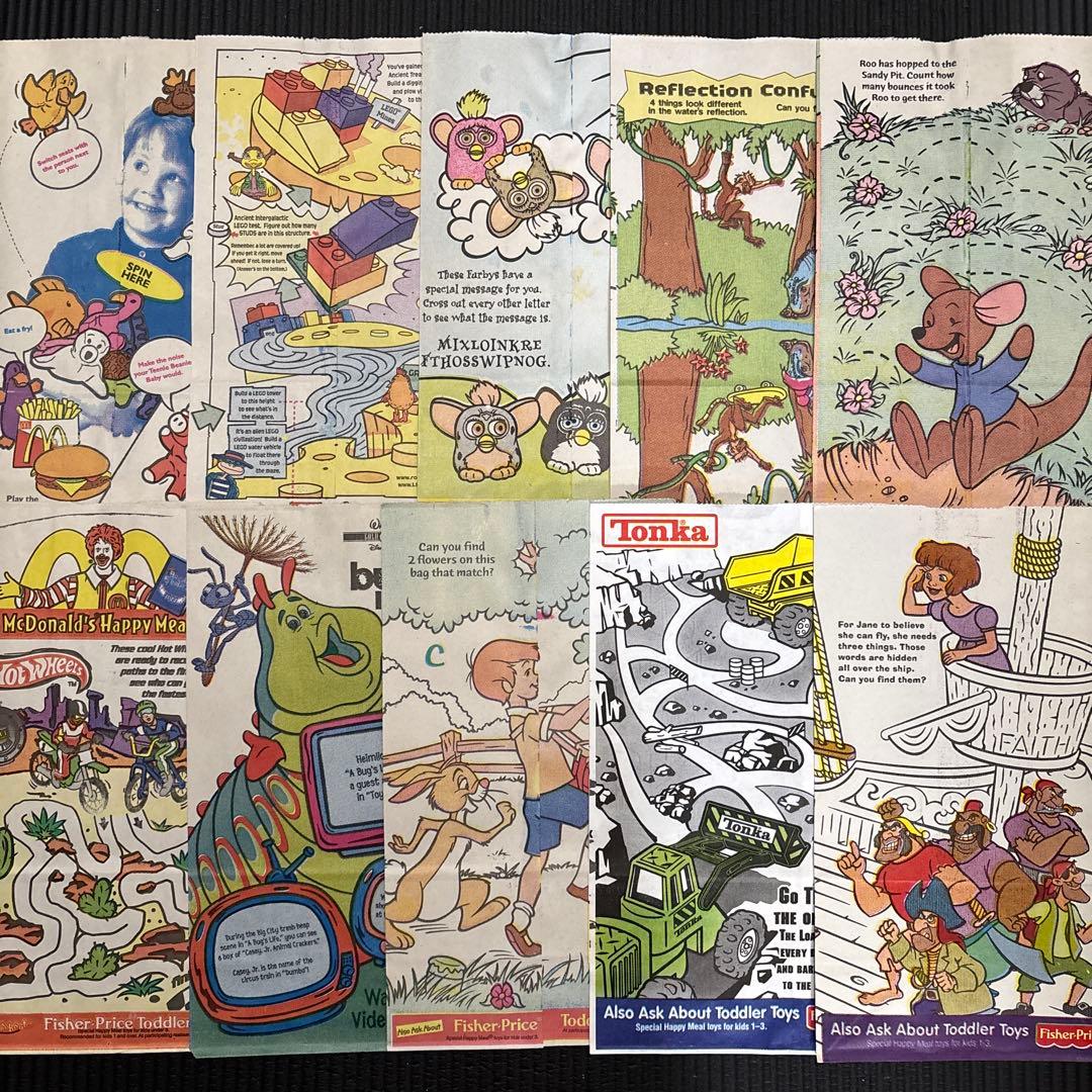 マクドナルドヴィンテージハッピーミールペーパーバッグ10枚 McDonald's “Nature's Helpers” Happy Meal Paper Bag マクドナルド