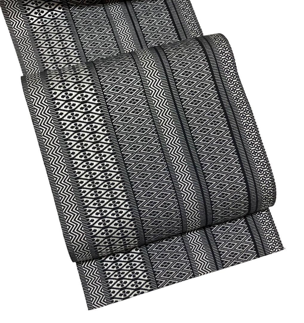 西陣 八寸名古屋帯 正絹 縦縞 吉祥文様 未使用 イ6557 - メルカリ