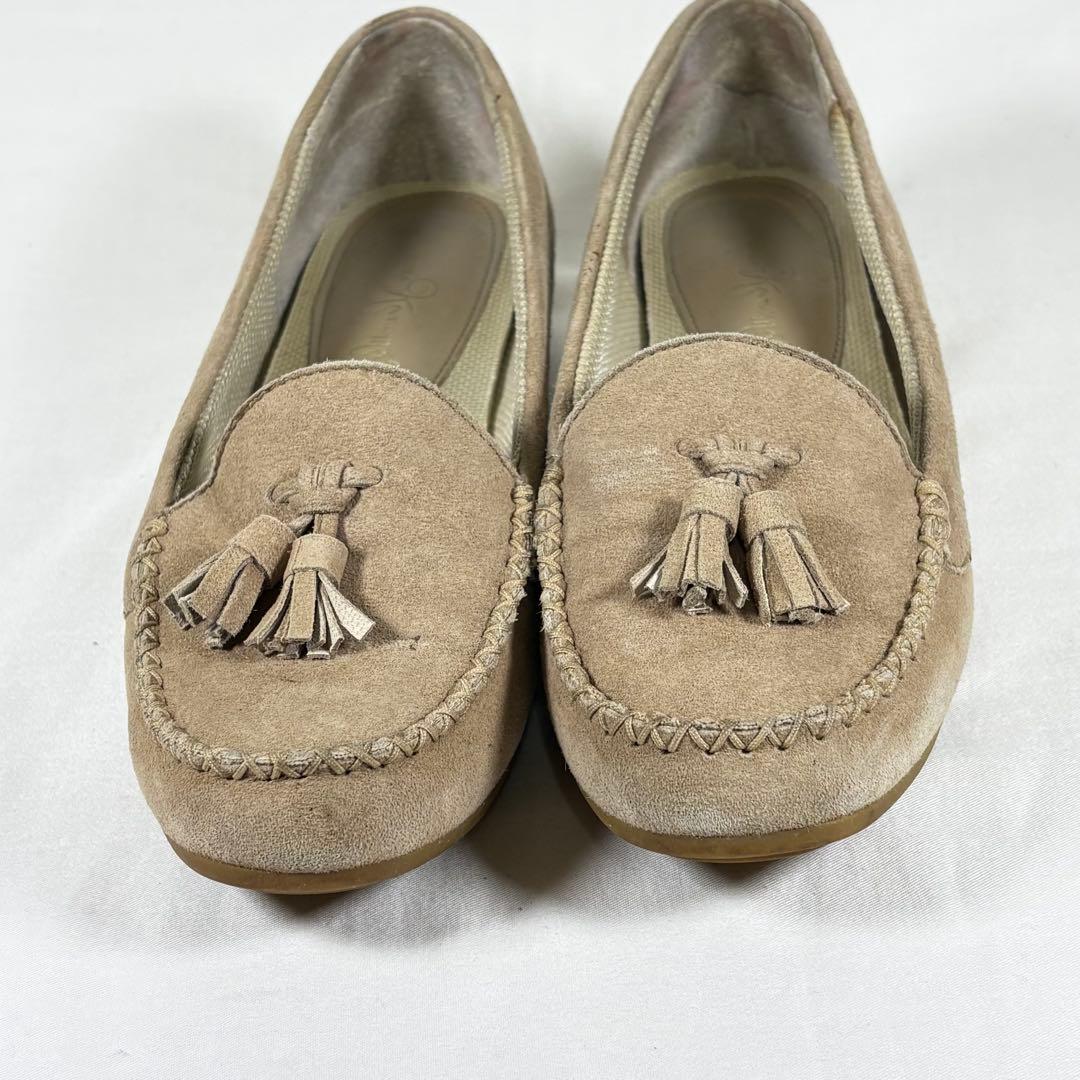 銀座かねまつ タッセル スエード ローファー ベージュ 23cm - メルカリ