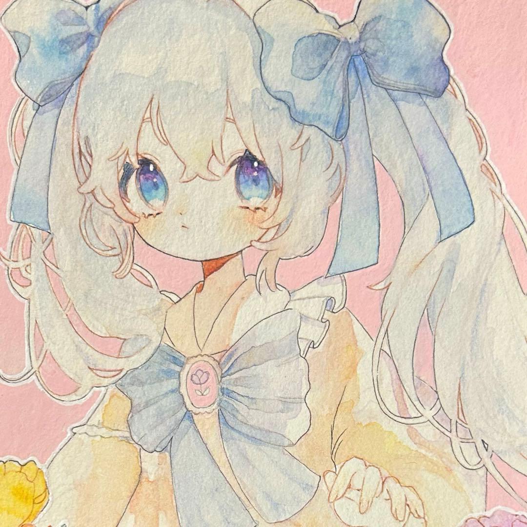 ホ*ビ様 手描きイラスト　ピンク 久しぶりにほたちび〜💜🪐💗🌙 #コピックイラスト #手描きイラスト