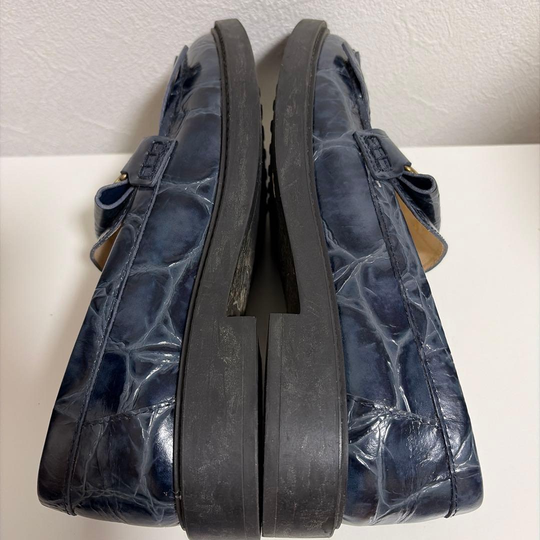 TOD'S ローファー フリンジ クロコ柄 24.5cm