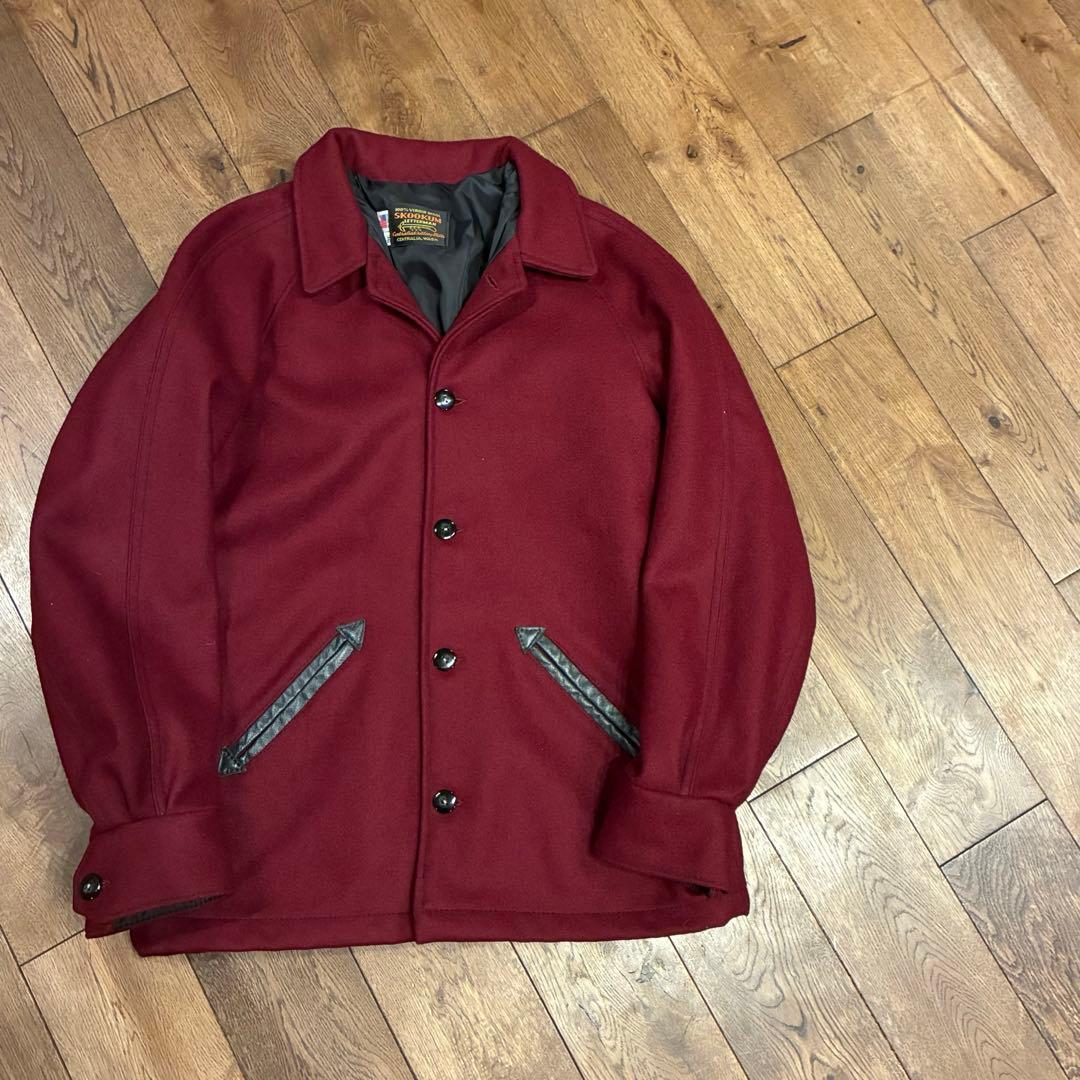 美品】SKOOKUMスクーカム ファラオジャケット バーガンディ スタジャン