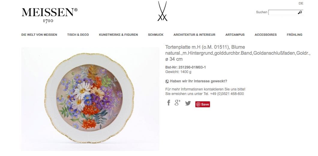 マイセン 金彩 「夏の花束」アルトツィアレリーフ 絵皿 直径 34.5