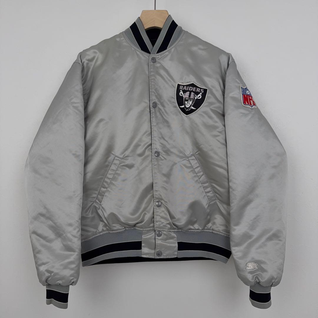 STARTER RAIDERS 80s 90s リバーシブルスタジャン シルバー - メルカリ