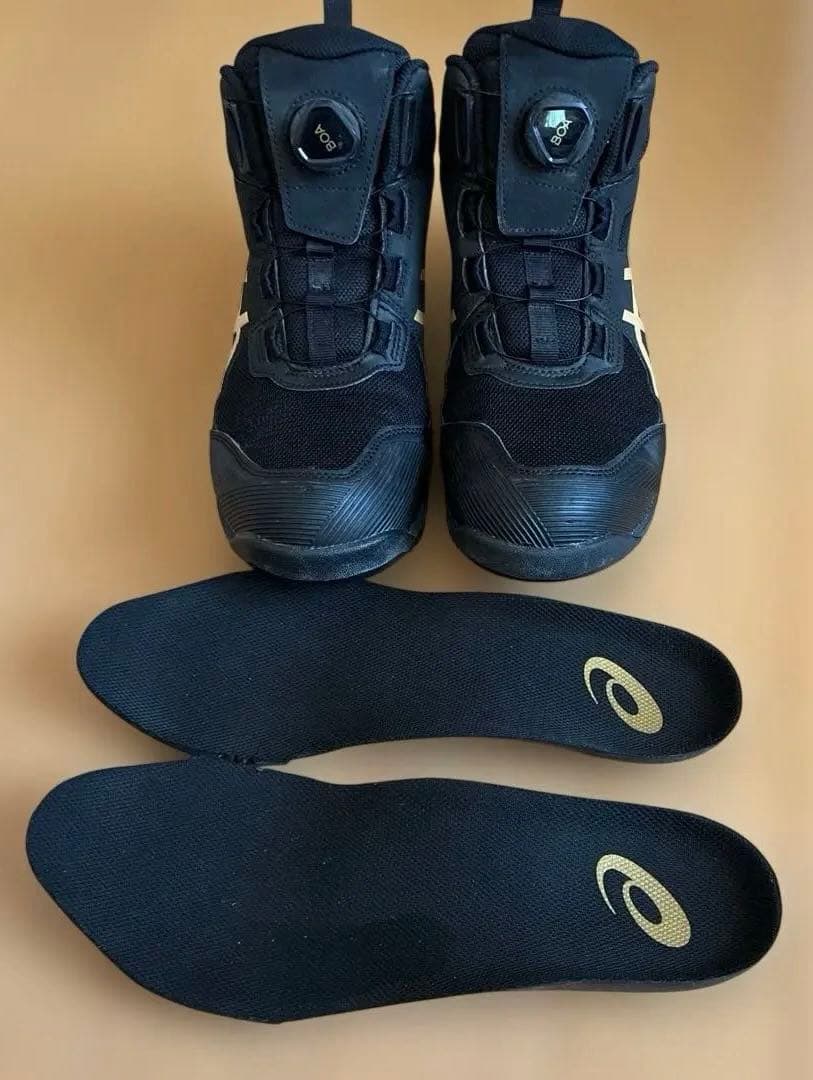 アシックス安全靴ブラックTSBOAシステム限定色WINJOBCP214 25cm - 安全