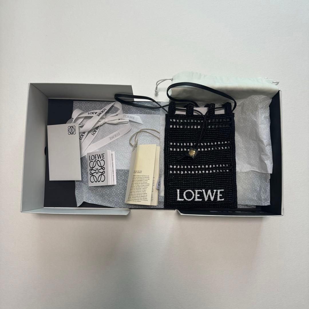 正規品 LOEWE ラフィア ドローストリングポケット 25ss - メルカリ