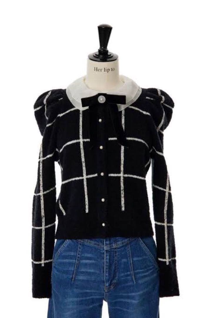 herlipto Crillon Boucle Cardigan black M109459537 お 手頃