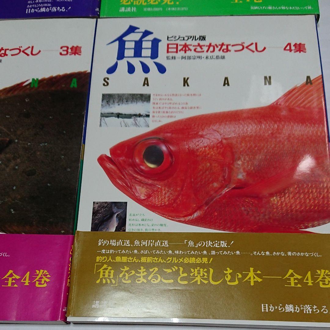 ビジュアル版 日本さかなづくし 全4巻セット 箱付き 講談社 魚 図鑑