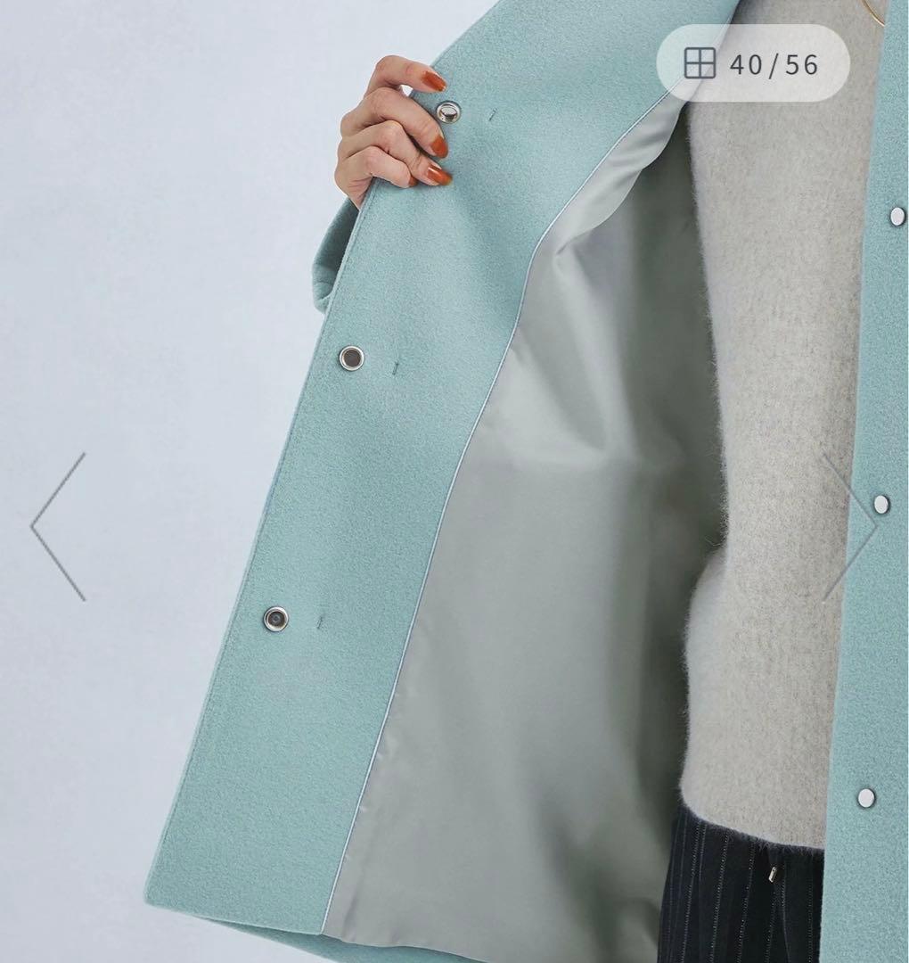 SENTDALE WOOL セントデールウール ノーカラー ミドル コート - メルカリ