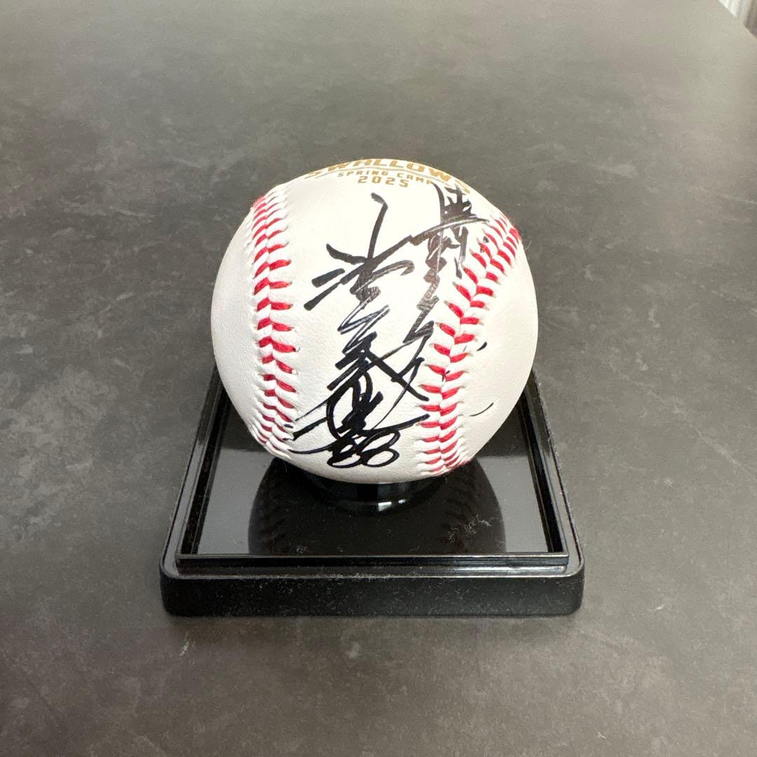 東京ヤクルトスワローズ #88 池山 隆寛監督 写真＋直筆サインボール