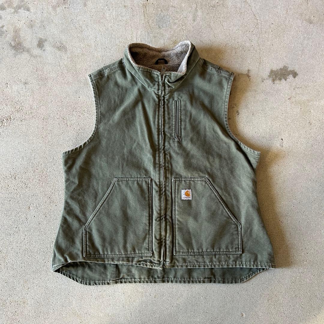MOSモスグリーン Carhartt カーハート ダック ベスト ボア MOSモスグリーン Carhartt カーハート ダック ベスト ボア｜Yahoo