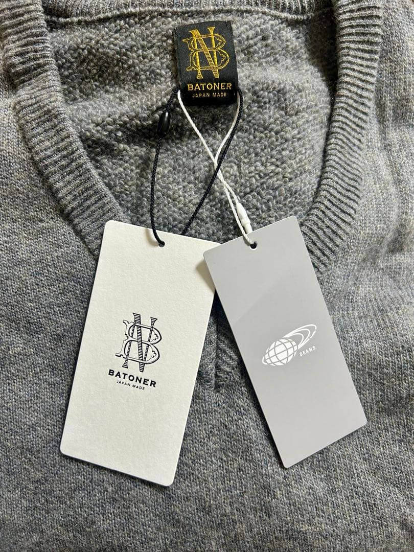 BATONER】Camel High Twist V-NECK KNIT - メルカリ
