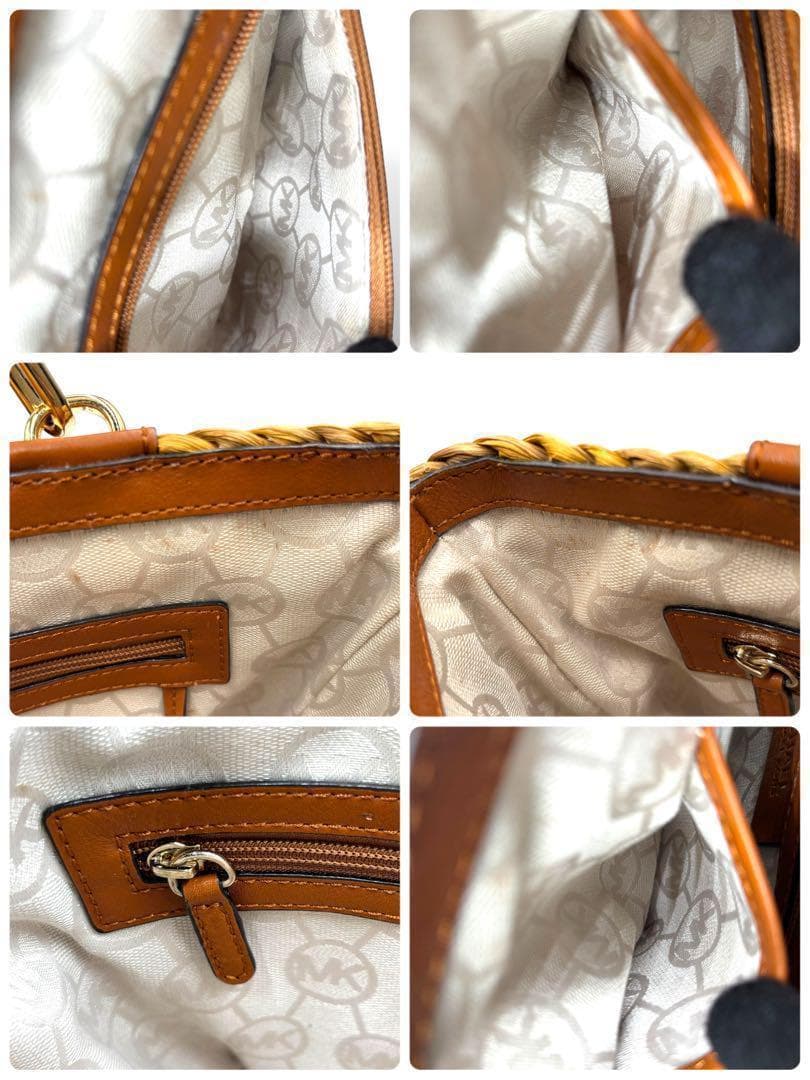 美品】マイケルコース カゴバッグ チェーン 金具 ガンチーニ 手提げ