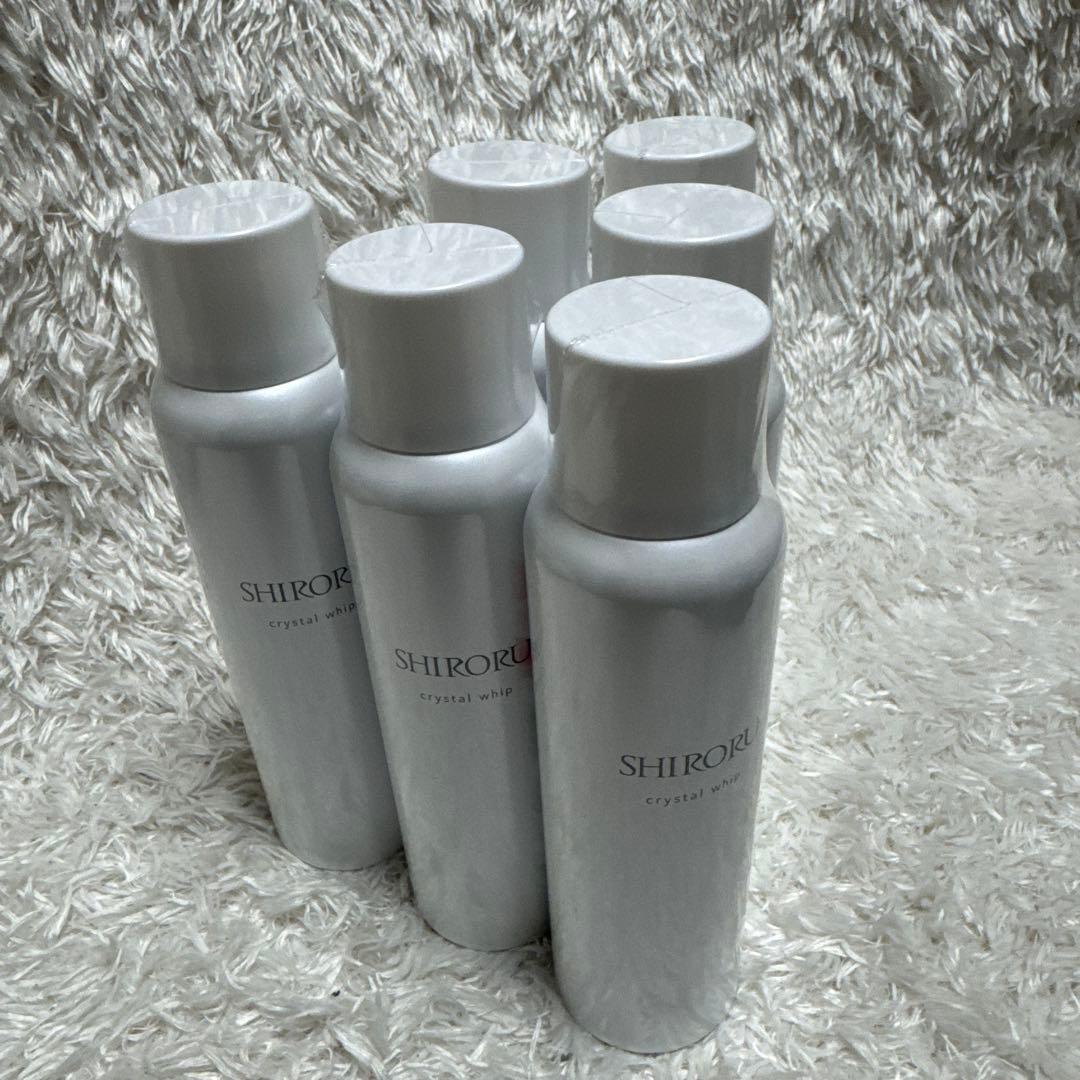 新品未開封 SHIRORU クリスタルホイップ 120g×6本炭酸 シロル SHIRORU クリスタルホイップ 120g 洗顔 炭酸洗顔 泡洗顔 洗顔