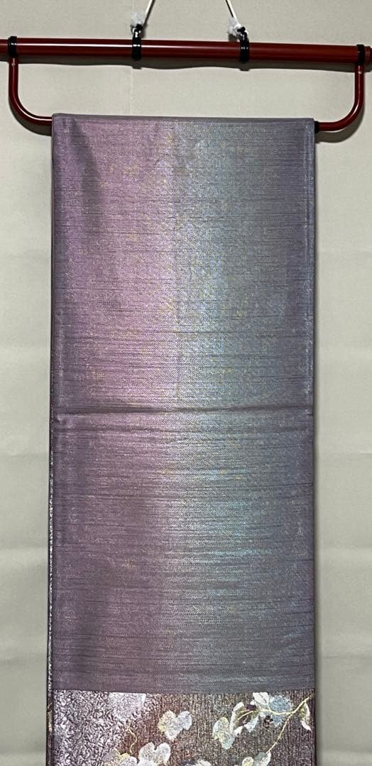 正絹 金銀糸 辻が花模様 袋帯 纐纈（こうけつ）染め風 西陣織 老舗織元
