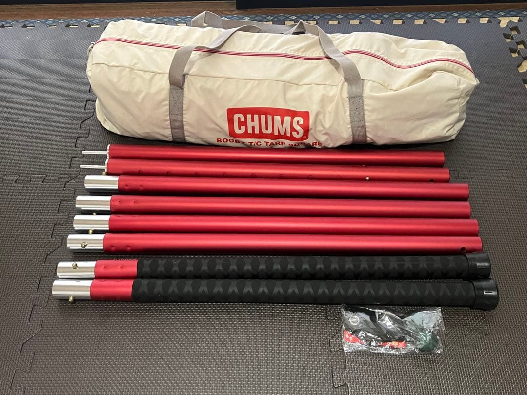 チャムス CHUMS Booby T/C タープ スクエア ポール2本付 楽天市場】チャムス タープ ブービーT/Cタープスクエア 4人-6人用CHUMS