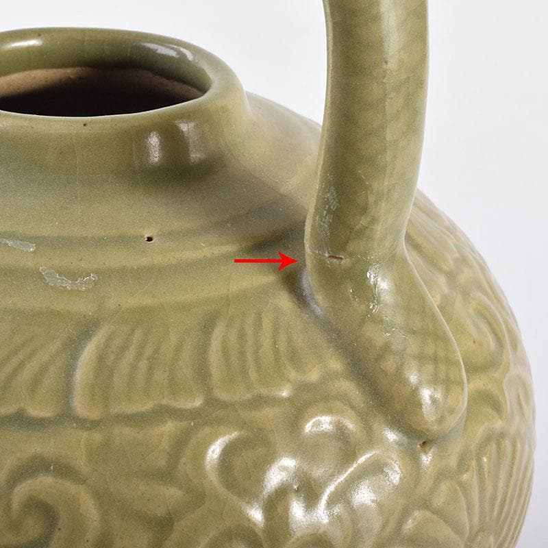 中国 龍泉窯 青磁 三つ足 神獣口水注瓶 C 7054 - メルカリ