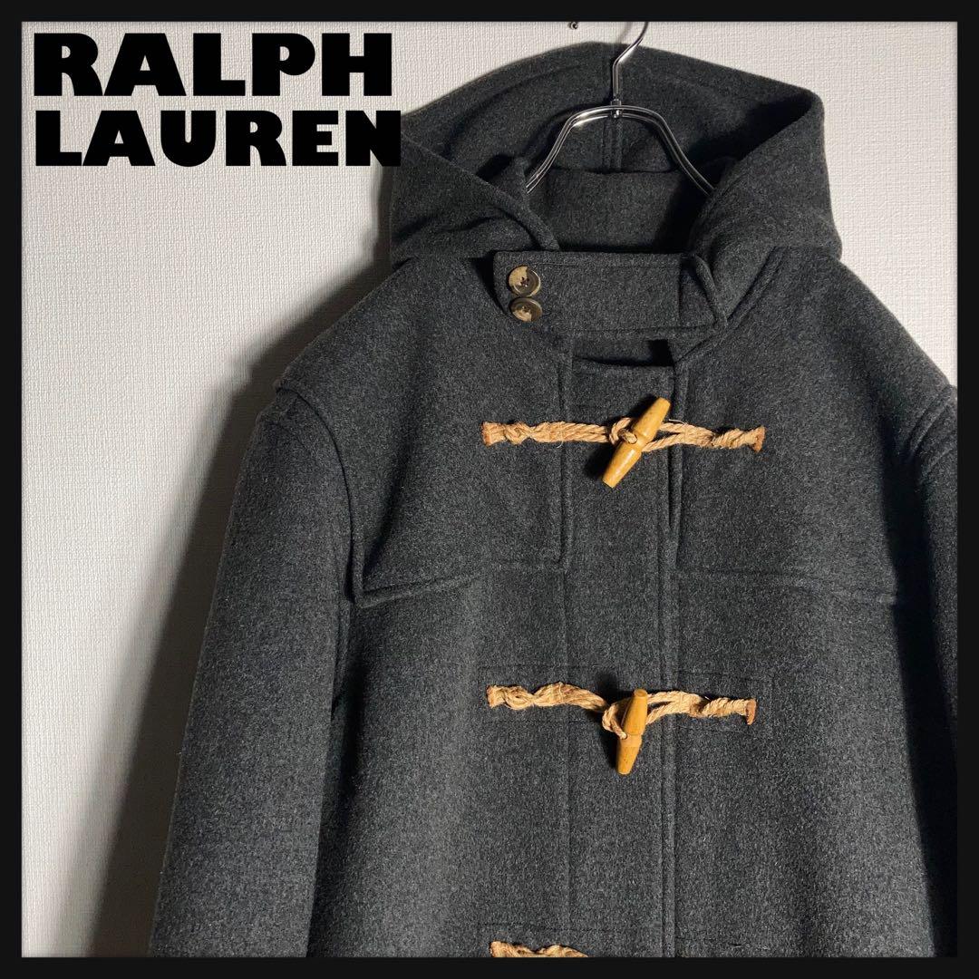 【90s USA製】RALPH LAUREN ダッフルコート ウール グレー. POLO RALPH LAUREN(ポロラルフローレン) 90's Old DUffle Coat 90年代