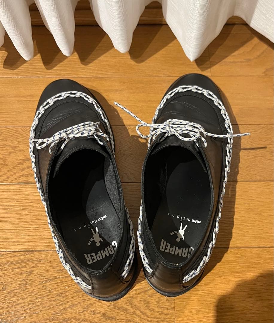 カンペール イマン ブラック ホワイト レザー ミントデザインズ 限定