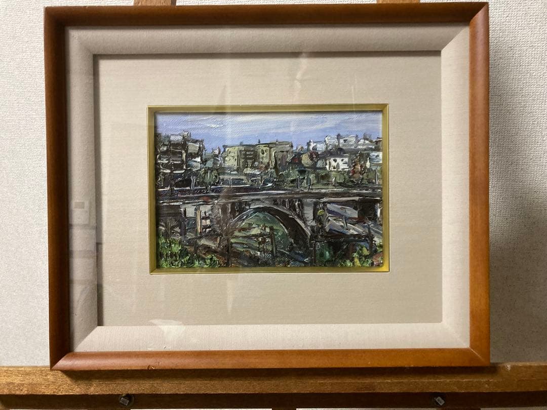油彩　油絵　風景画　お茶の水(聖橋)　<林麗莉(林香君)> 直筆サイン　ＳＭ号 楽天市場】油彩画 小林幸三 「河童橋」 F6号 額入り 油絵 風景画 額装