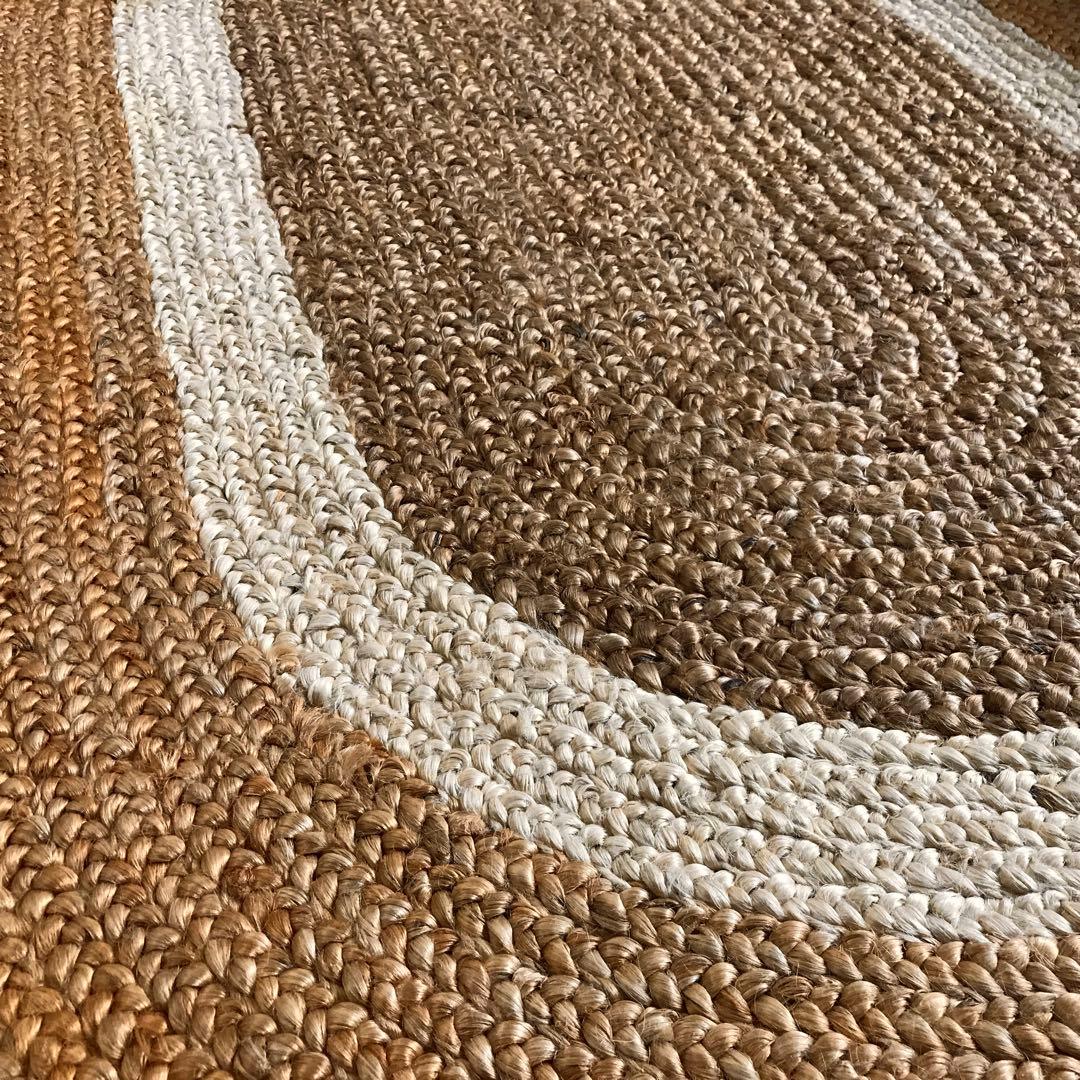 139x204cm ラグ ラグマット 麻 ジュート 夏用 天然素材 アジアンの通販