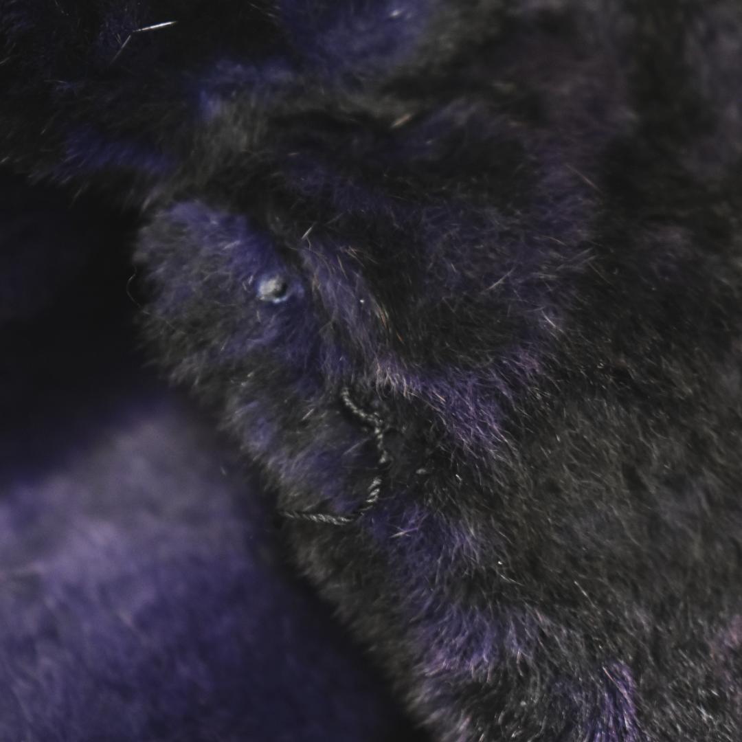 おまとめ割り 【高級】 シェアードミンク ケープ ポンチョ パープル 総