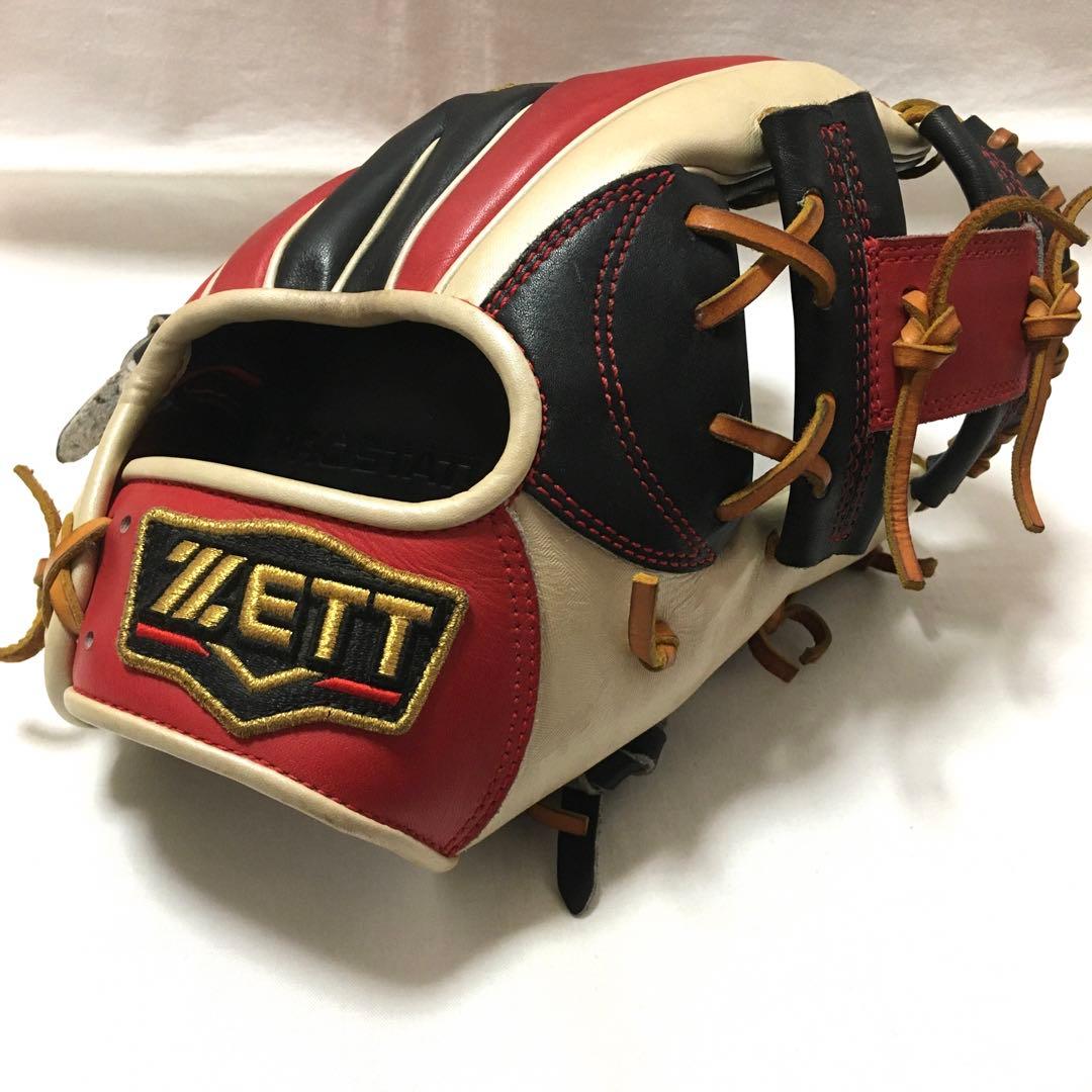 美品！ZETT プロステイタス　軟式内野手用グローブ　今宮モデル　限定　コユニ ゼット（ZETT） プロステイタス PROSTATUS 軟式用グラブ 内野手用