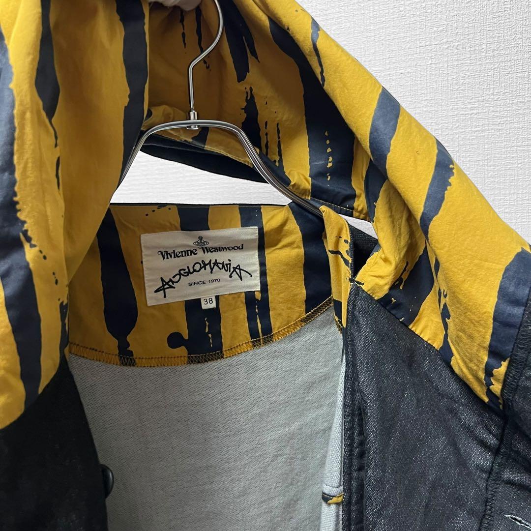 ヴィヴィアンウエストウッド ビッグフード デニム調コート 変形 ロング