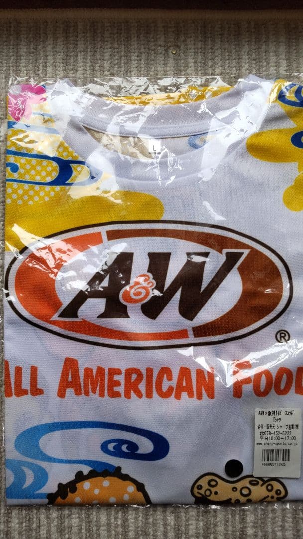 阪神タイガース 沖縄宜野座キャンプ限定 A&WコラボTシャツ Lサイズ