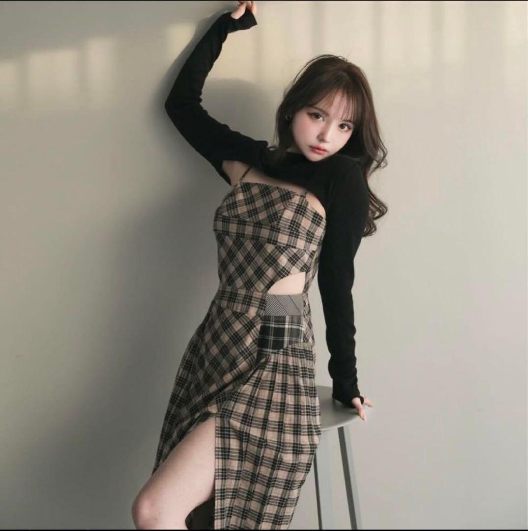 andmary チェックワンピース ワンピ チェック - メルカリ