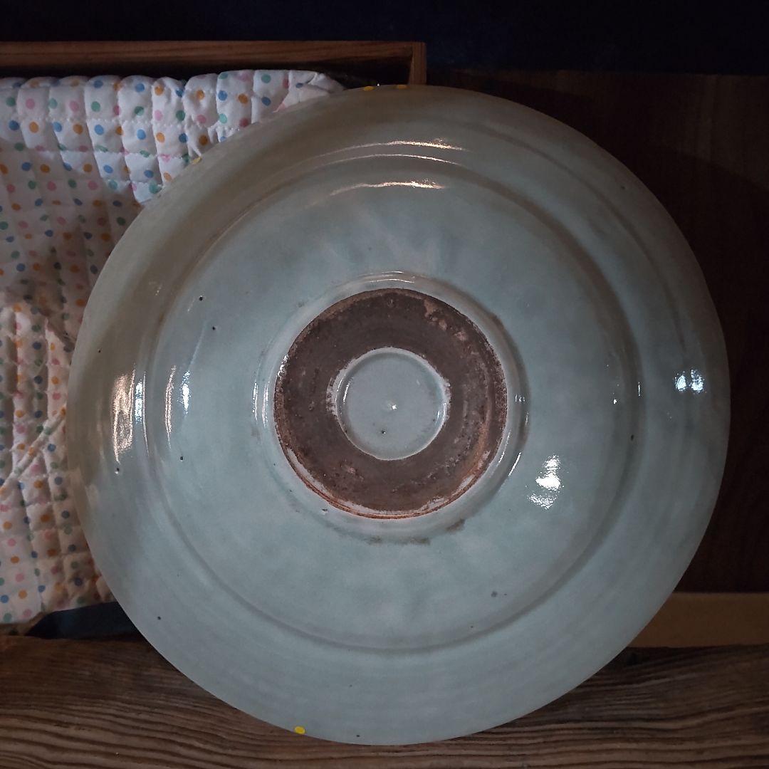 初期伊万里～淡青磁草花文様尺越大皿 - メルカリ