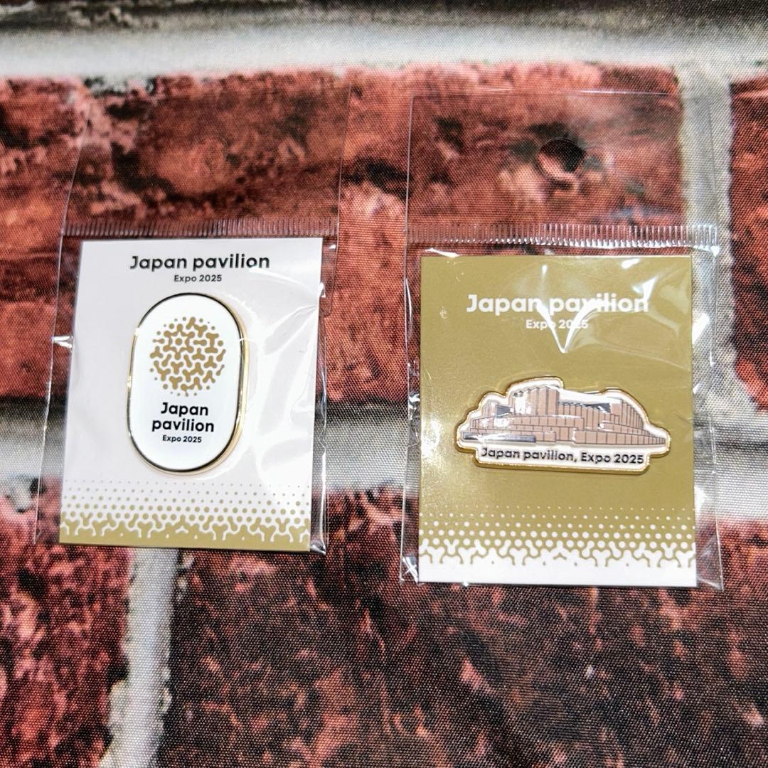 大阪 関西 万博 日本館 ピンバッチ 2個セット 国内パビリオン - メルカリ