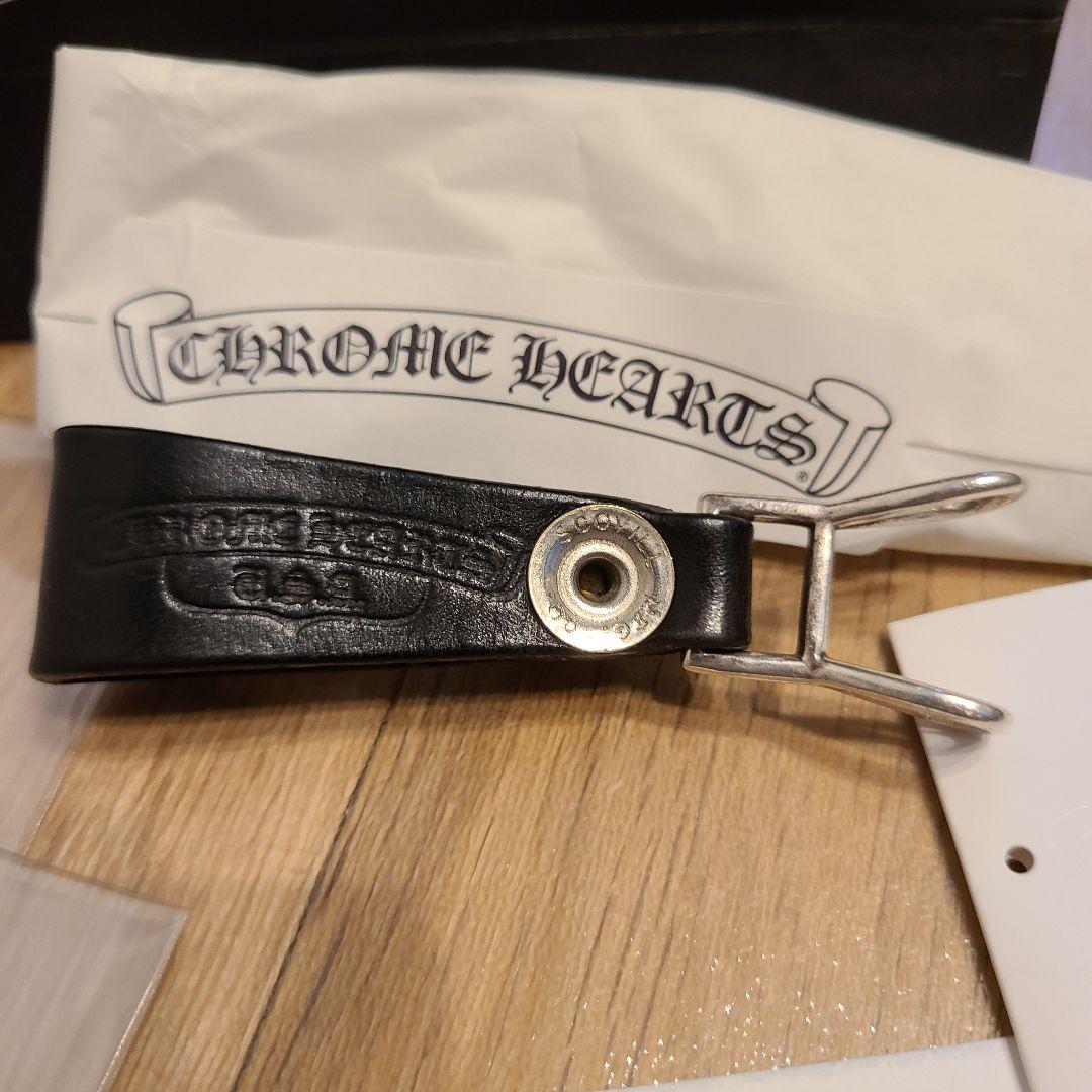 N*ア様 クロムハーツ Wベルトループ スターボタン ブラック レザー