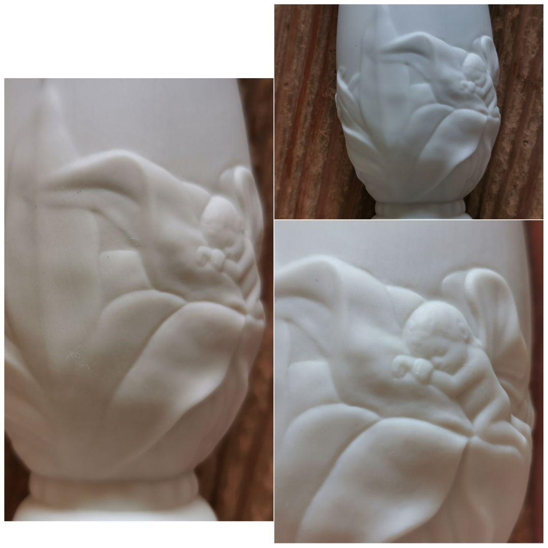 レノックス ヘリテージ 米国製 天使と天道虫 萌芽 蕾 花瓶 ベース