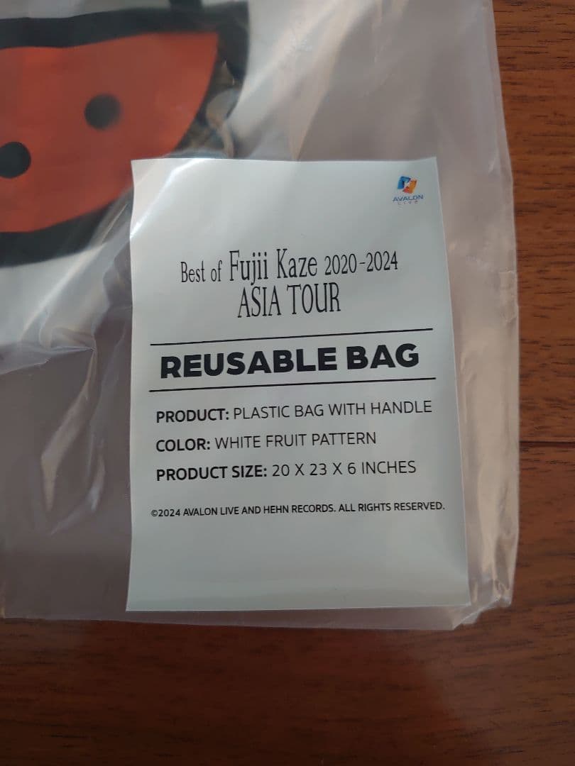 藤井風 アジアツアー タイ バンコク限定グッズ エコバッグ