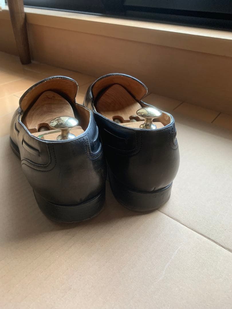 エルメス HERMESメンズレザーシューズ タッセルローファー 黒 40