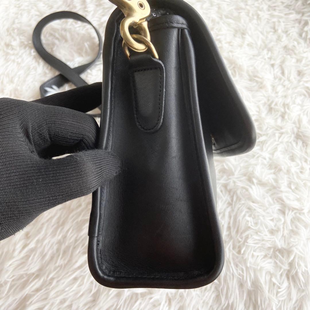 極美品 オールドコーチ コート ショルダーバッグ ターンロック レザー