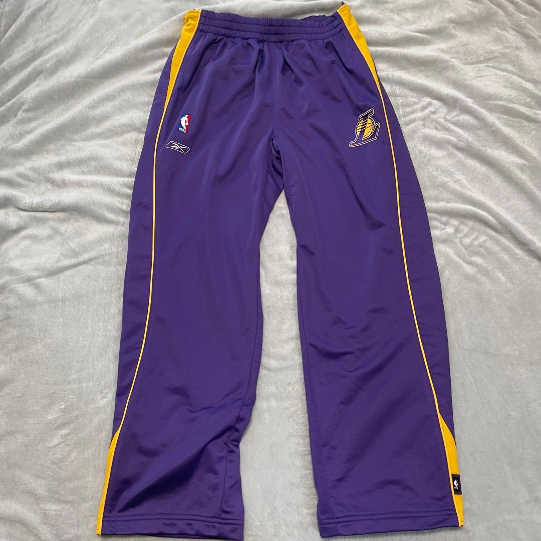 レイカーズ ウォームアップパンツ リーボック NBA パープル イエロー