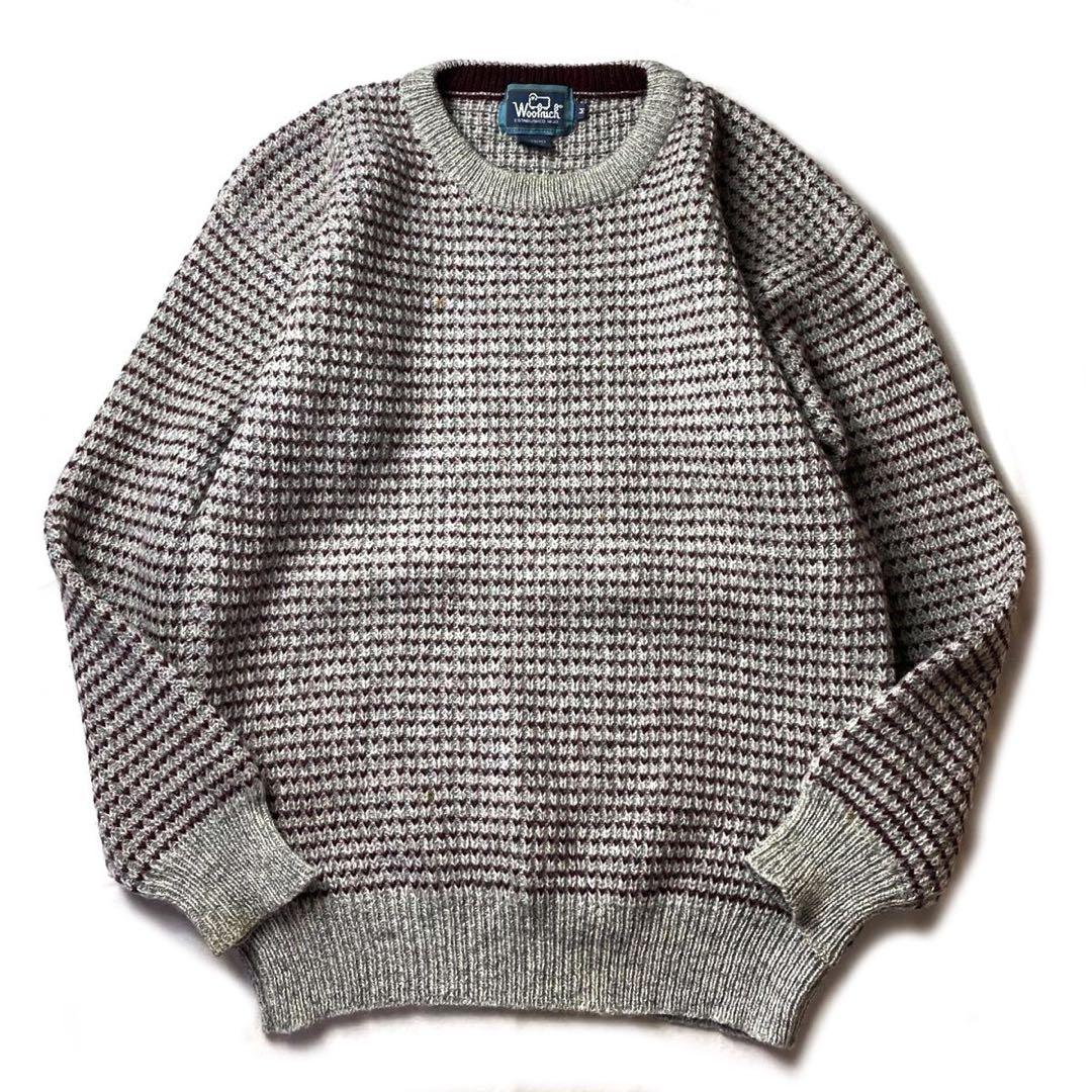 希少】90s Woolrich バーズアイ柄 ラナウール ニット グレー M - メルカリ