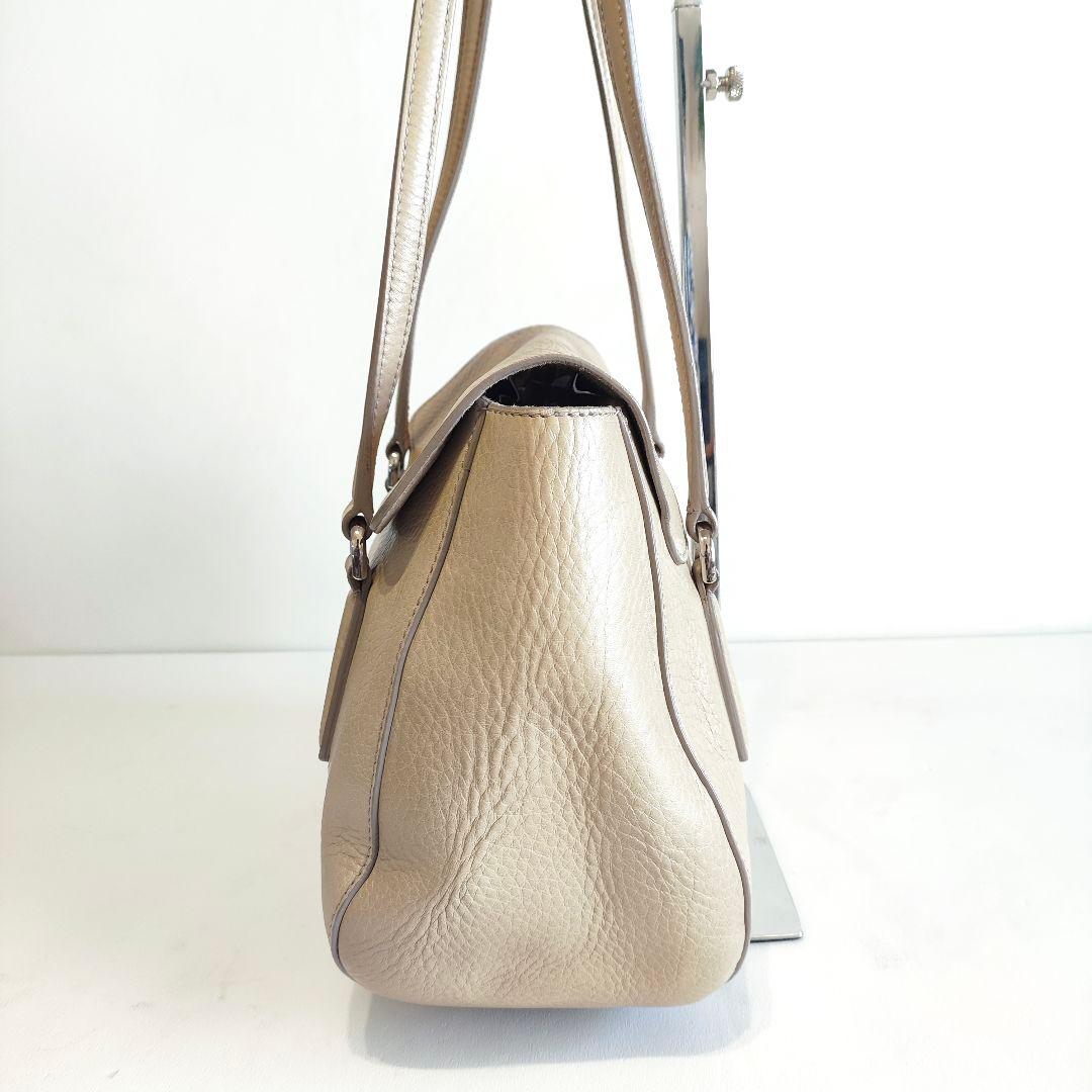 HIROFU ヒロフ オールレザー バッグ ベージュ - メルカリ