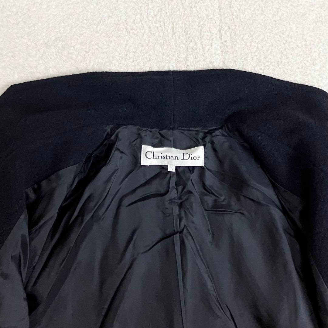 クリスチャンディオール アンゴラ ピーコート ダブルブレスト L 金