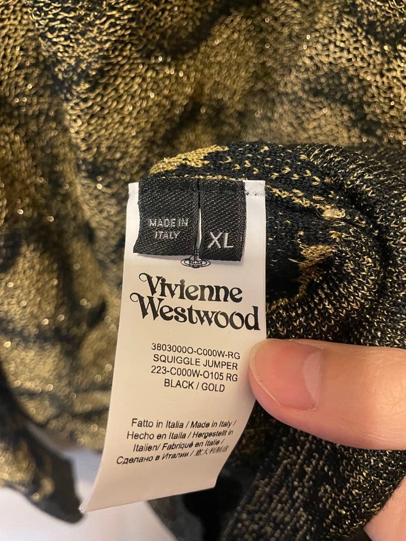 Vivienne Westwood スクイグル ニット インポート 黒 金 - メルカリ