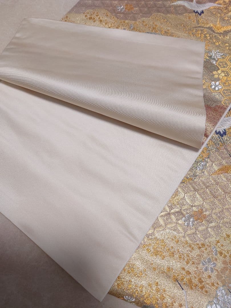 ○高級 袋帯 千羽鶴 フォーマル 正絹 鶴柄 入学式 卒業式 振袖